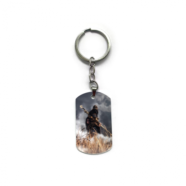 Black Myth Anime double-sided full-color printed military brand ring keychain  price for 5 pcs