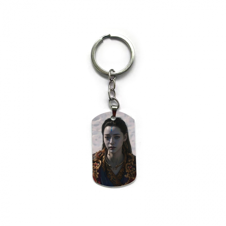 Black Myth Anime double-sided full-color printed military brand ring keychain  price for 5 pcs