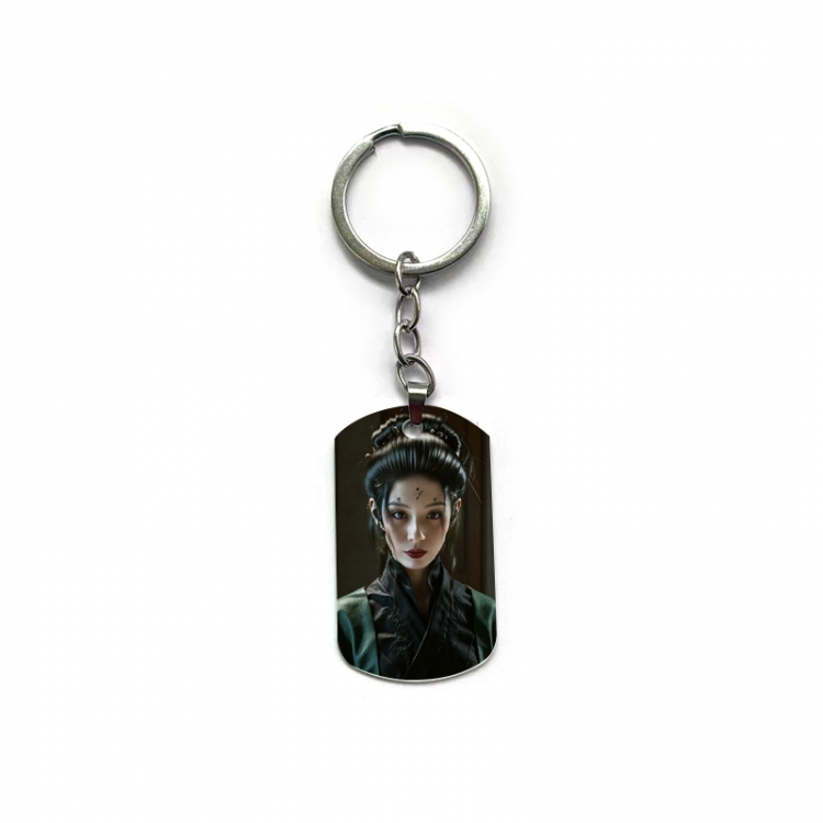 Black Myth Anime double-sided full-color printed military brand ring keychain  price for 5 pcs