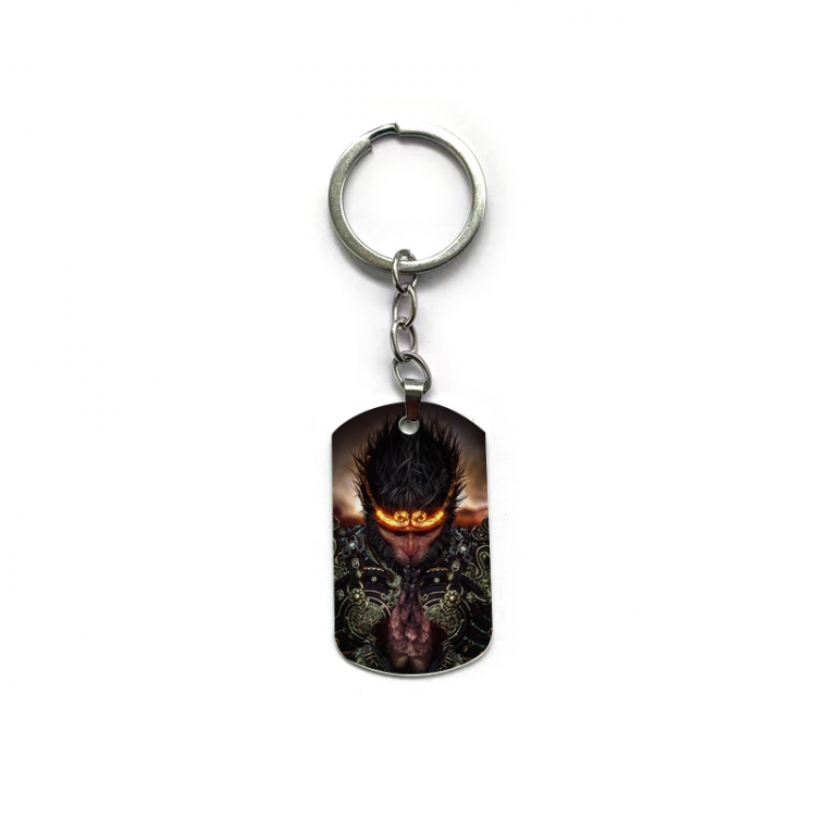 Black Myth Anime double-sided full-color printed military brand ring keychain  price for 5 pcs