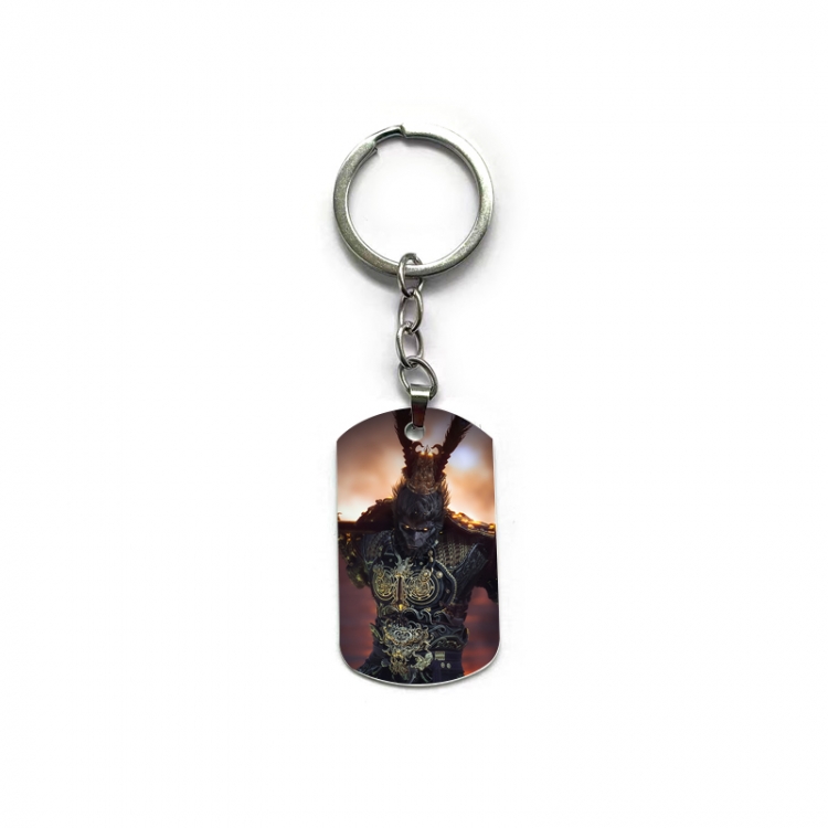 Black Myth Anime double-sided full-color printed military brand ring keychain  price for 5 pcs