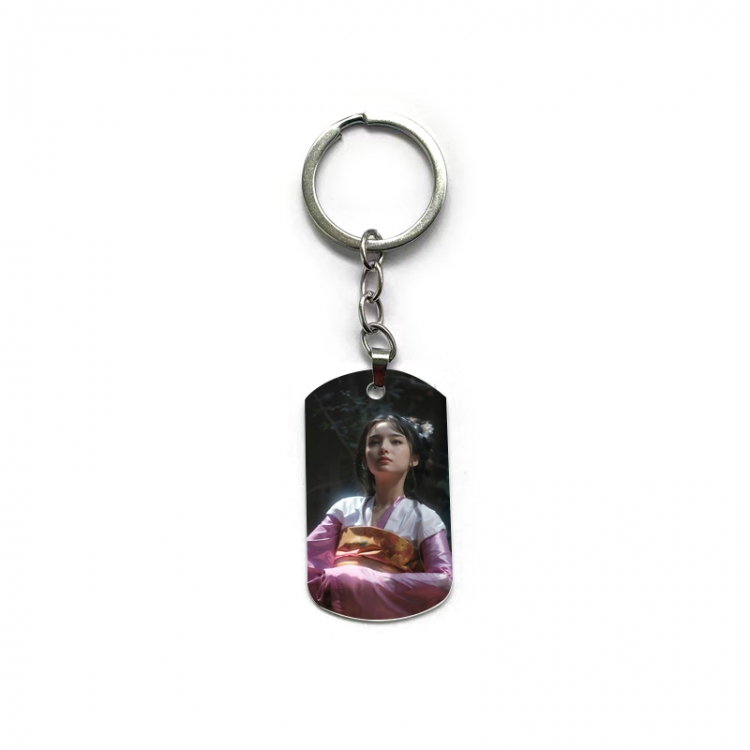 Black Myth Anime double-sided full-color printed military brand ring keychain  price for 5 pcs