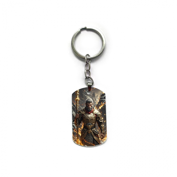 Black Myth Anime double-sided full-color printed military brand ring keychain  price for 5 pcs