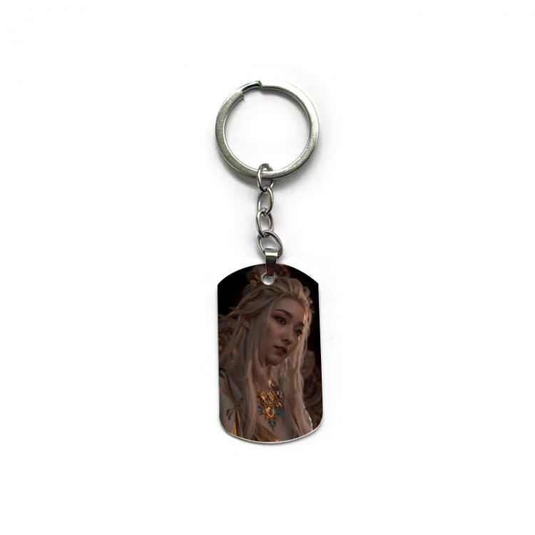 Black Myth Anime double-sided full-color printed military brand ring keychain  price for 5 pcs