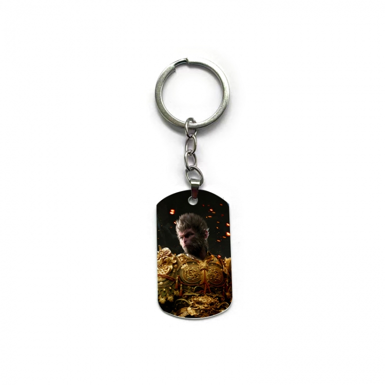 Black Myth Anime double-sided full-color printed military brand ring keychain  price for 5 pcs