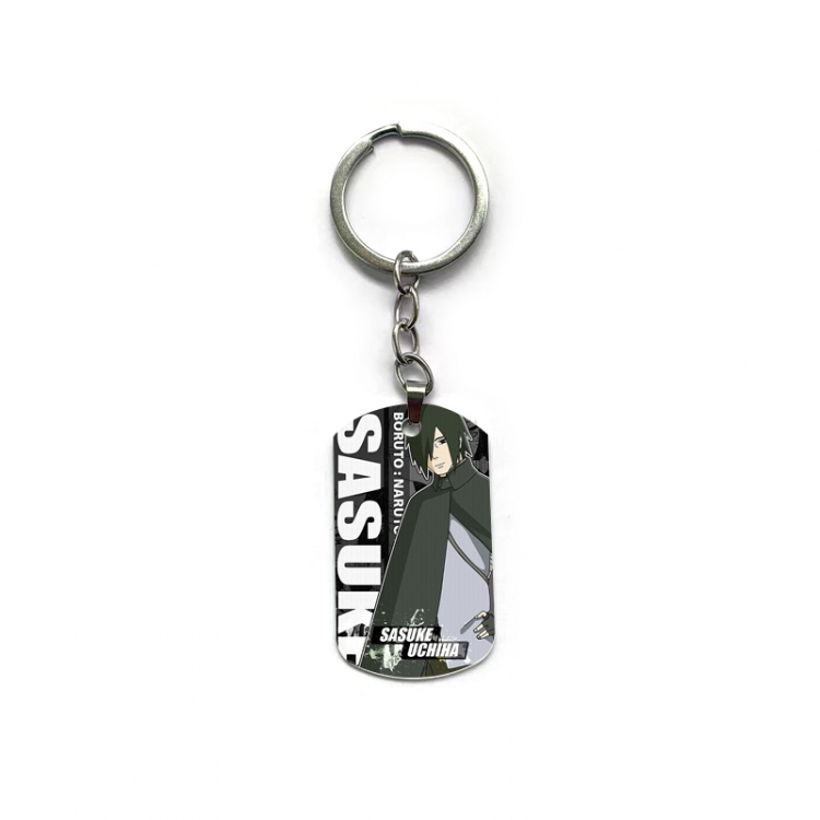 Naruto Anime double-sided full-color printed military brand ring keychain  price for 5 pcs