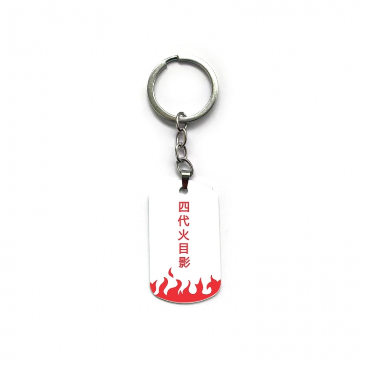 Naruto Anime double-sided full-color printed military brand ring keychain  price for 5 pcs