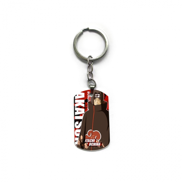 Naruto Anime double-sided full-color printed military brand ring keychain  price for 5 pcs