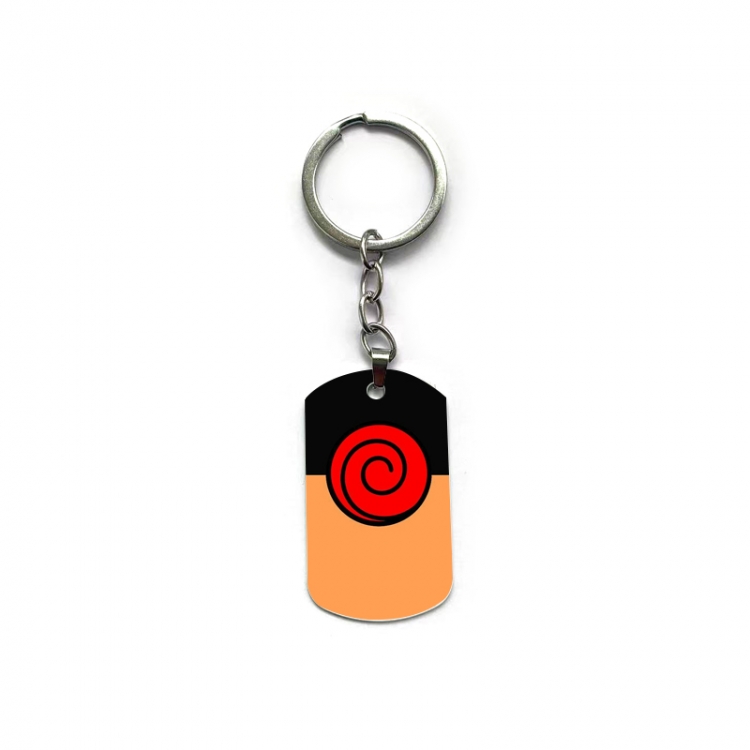 Naruto Anime double-sided full-color printed military brand ring keychain  price for 5 pcs