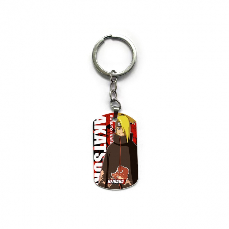 Naruto Anime double-sided full-color printed military brand ring keychain  price for 5 pcs