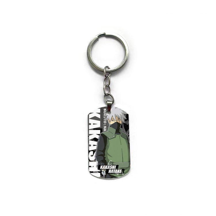 Naruto Anime double-sided full-color printed military brand ring keychain  price for 5 pcs