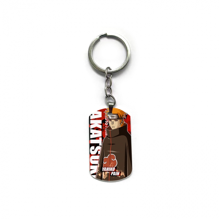 Naruto Anime double-sided full-color printed military brand ring keychain  price for 5 pcs