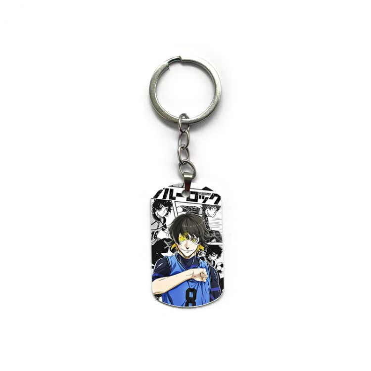 BLUE LOCK Anime double-sided full-color printed military brand ring keychain  price for 5 pcs