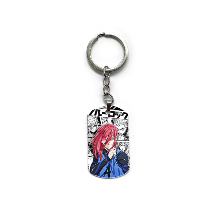 BLUE LOCK Anime double-sided full-color printed military brand ring keychain  price for 5 pcs