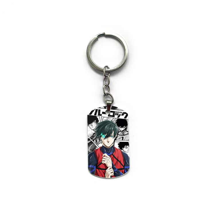 BLUE LOCK Anime double-sided full-color printed military brand ring keychain  price for 5 pcs