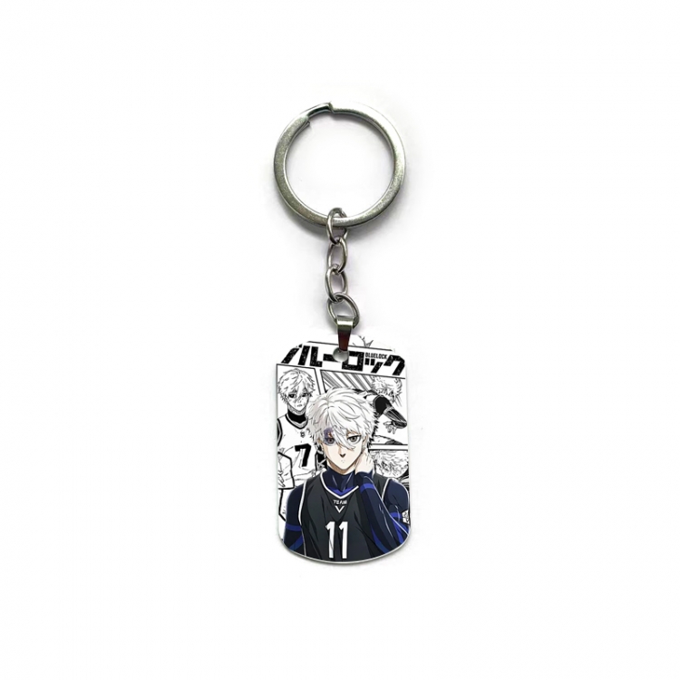 BLUE LOCK Anime double-sided full-color printed military brand ring keychain  price for 5 pcs