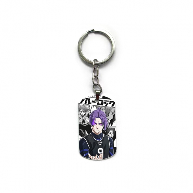 BLUE LOCK Anime double-sided full-color printed military brand ring keychain  price for 5 pcs