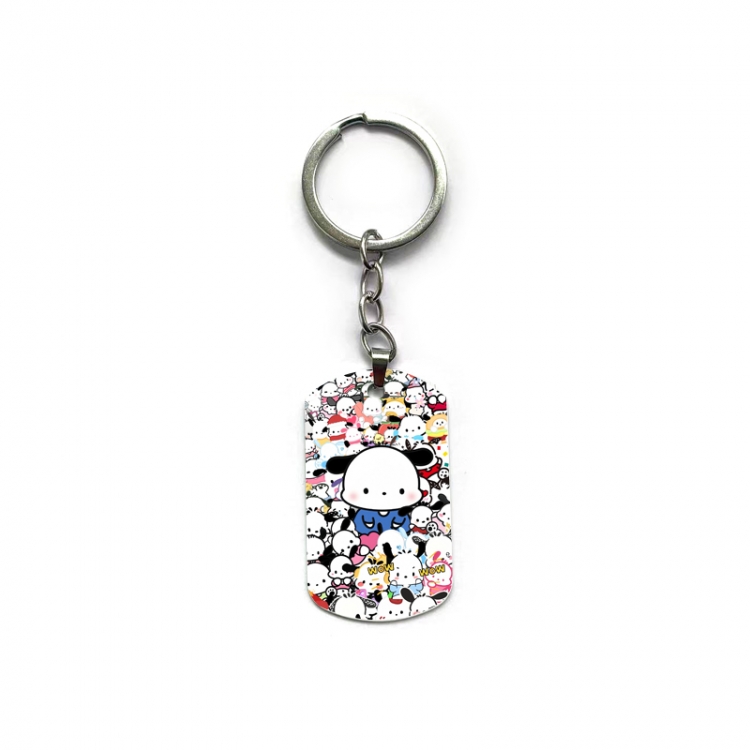 sanrio Anime double-sided full-color printed military brand ring keychain  price for 5 pcs