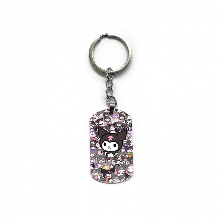 sanrio Anime double-sided full-color printed military brand ring keychain  price for 5 pcs