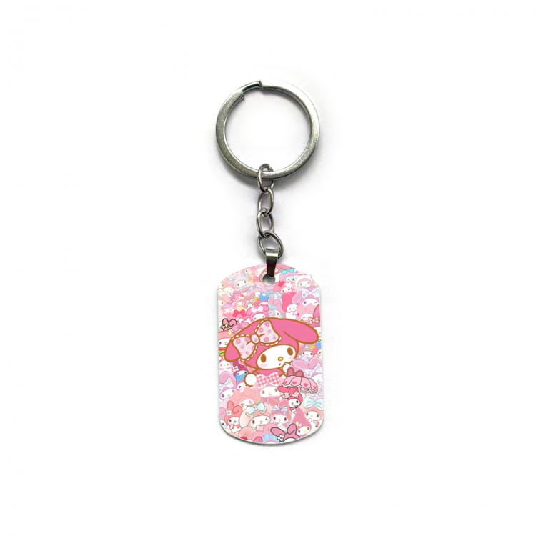 sanrio Anime double-sided full-color printed military brand ring keychain  price for 5 pcs