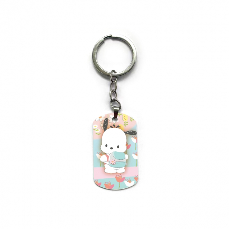 sanrio Anime double-sided full-color printed military brand ring keychain  price for 5 pcs