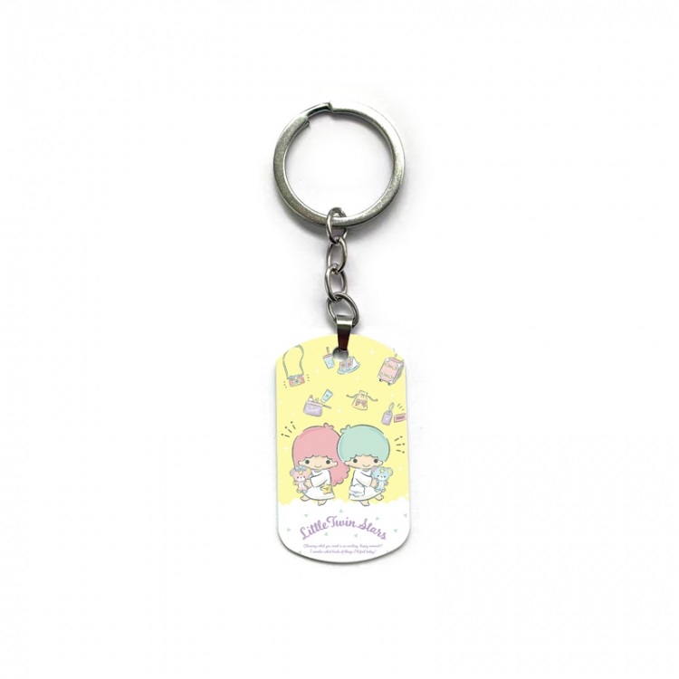 sanrio Anime double-sided full-color printed military brand ring keychain  price for 5 pcs