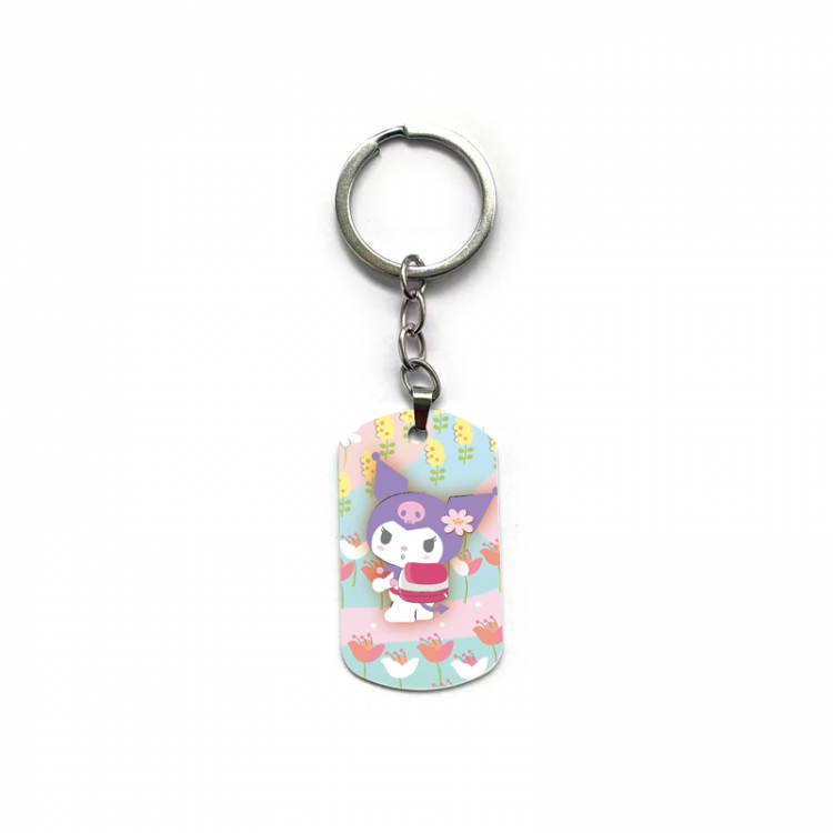 sanrio Anime double-sided full-color printed military brand ring keychain  price for 5 pcs