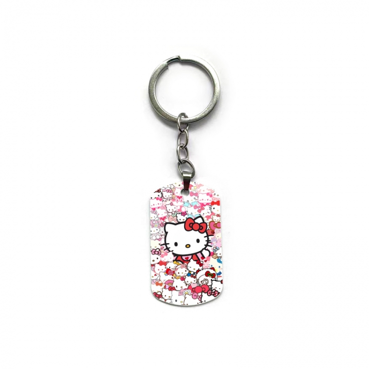 sanrio Anime double-sided full-color printed military brand ring keychain  price for 5 pcs