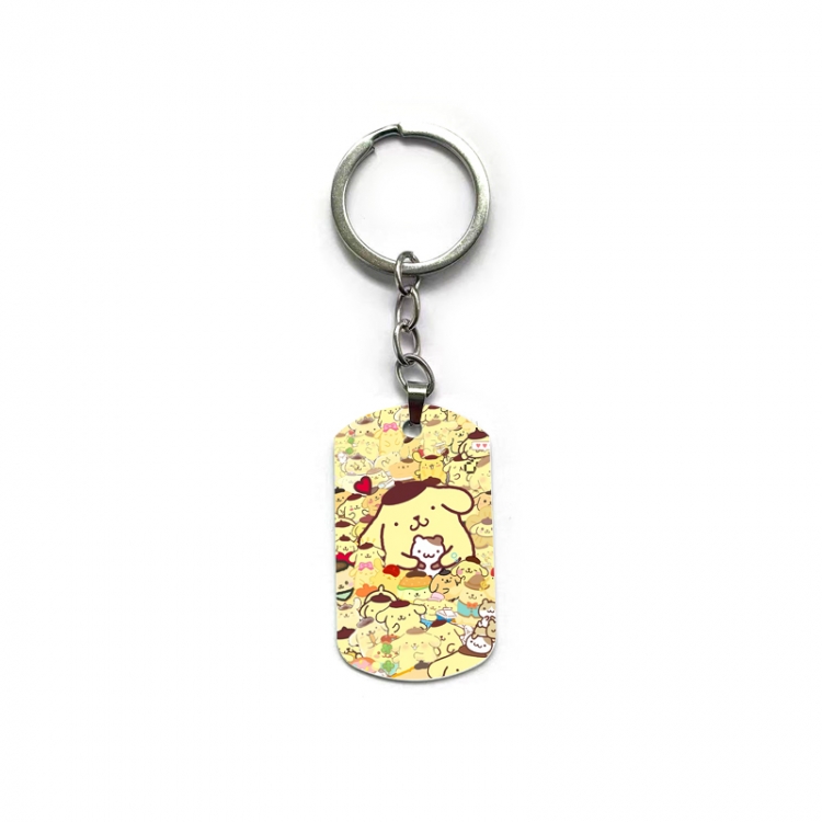 sanrio Anime double-sided full-color printed military brand ring keychain  price for 5 pcs