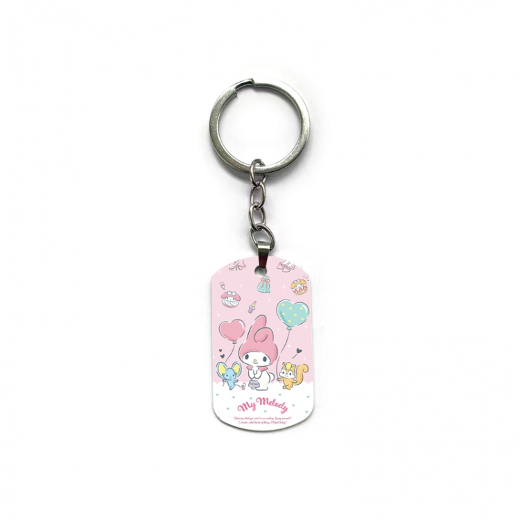 sanrio Anime double-sided full-color printed military brand ring keychain  price for 5 pcs