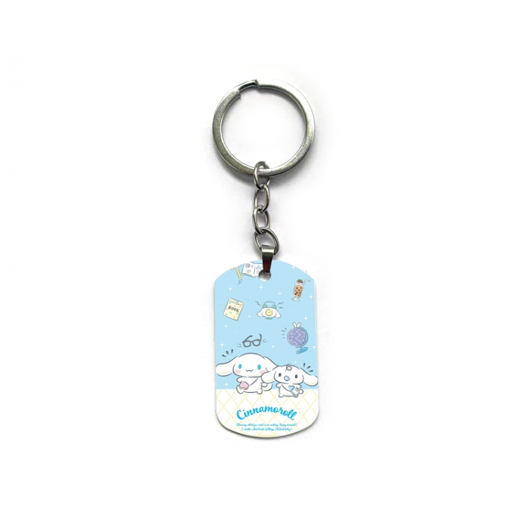 sanrio Anime double-sided full-color printed military brand ring keychain  price for 5 pcs