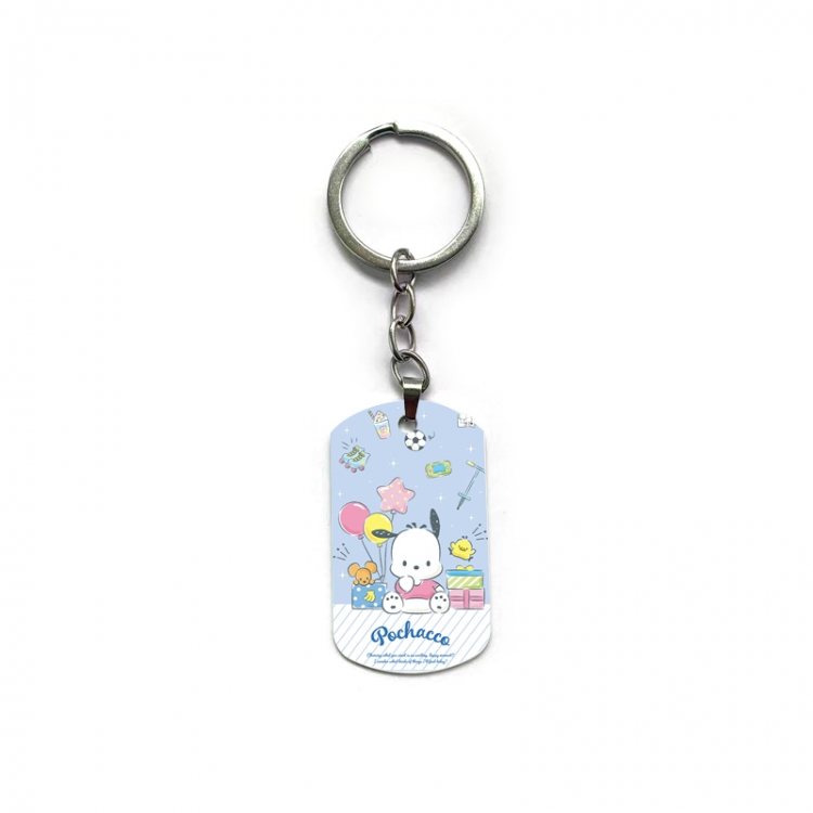 sanrio Anime double-sided full-color printed military brand ring keychain  price for 5 pcs