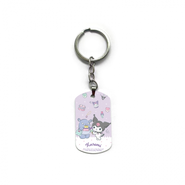 sanrio Anime double-sided full-color printed military brand ring keychain  price for 5 pcs