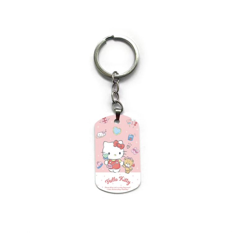 sanrio Anime double-sided full-color printed military brand ring keychain  price for 5 pcs