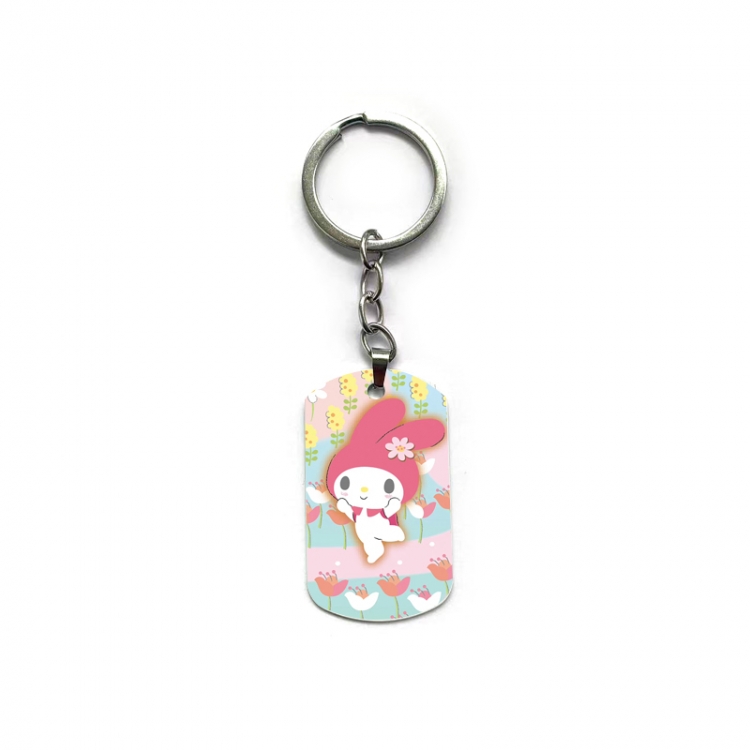 sanrio Anime double-sided full-color printed military brand ring keychain  price for 5 pcs