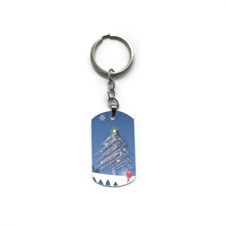 Christmas Anime double-sided full-color printed military brand ring keychain  price for 5 pcs