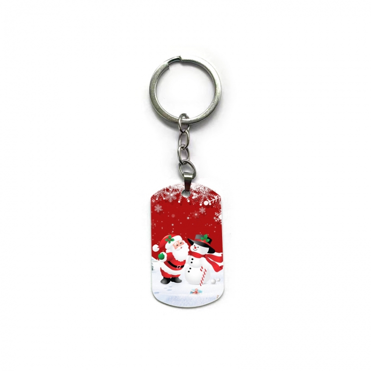 Christmas Anime double-sided full-color printed military brand ring keychain  price for 5 pcs