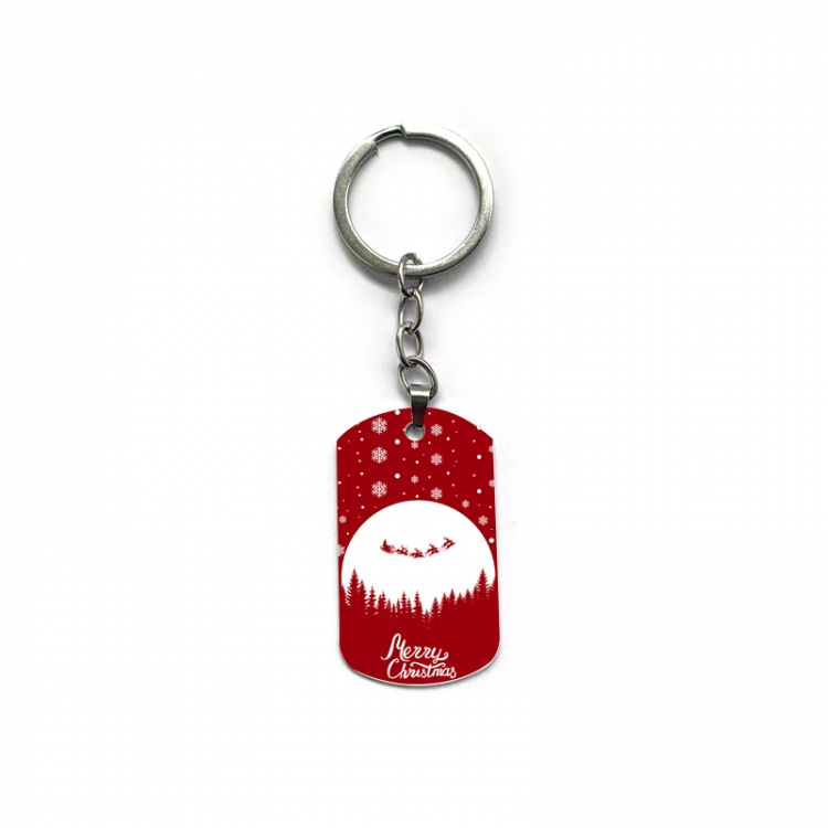 Christmas Anime double-sided full-color printed military brand ring keychain  price for 5 pcs