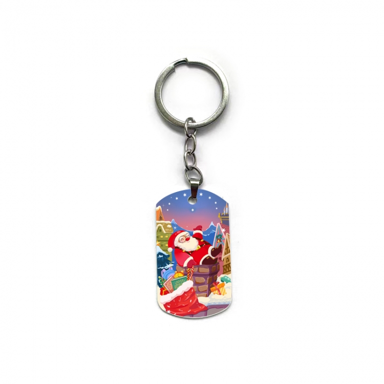 Christmas Anime double-sided full-color printed military brand ring keychain  price for 5 pcs