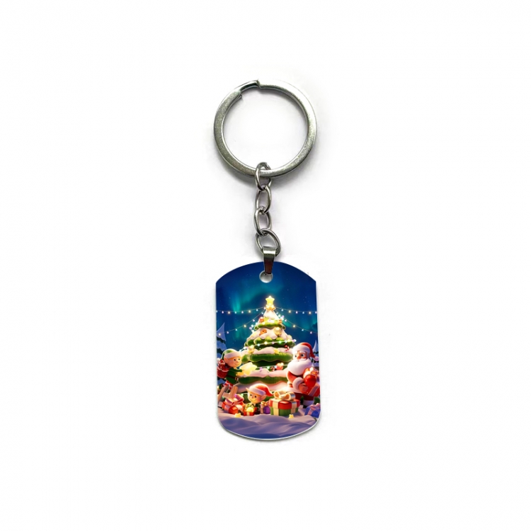 Christmas Anime double-sided full-color printed military brand ring keychain  price for 5 pcs