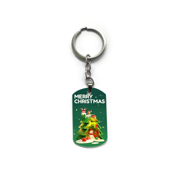 Christmas Anime double-sided full-color printed military brand ring keychain  price for 5 pcs