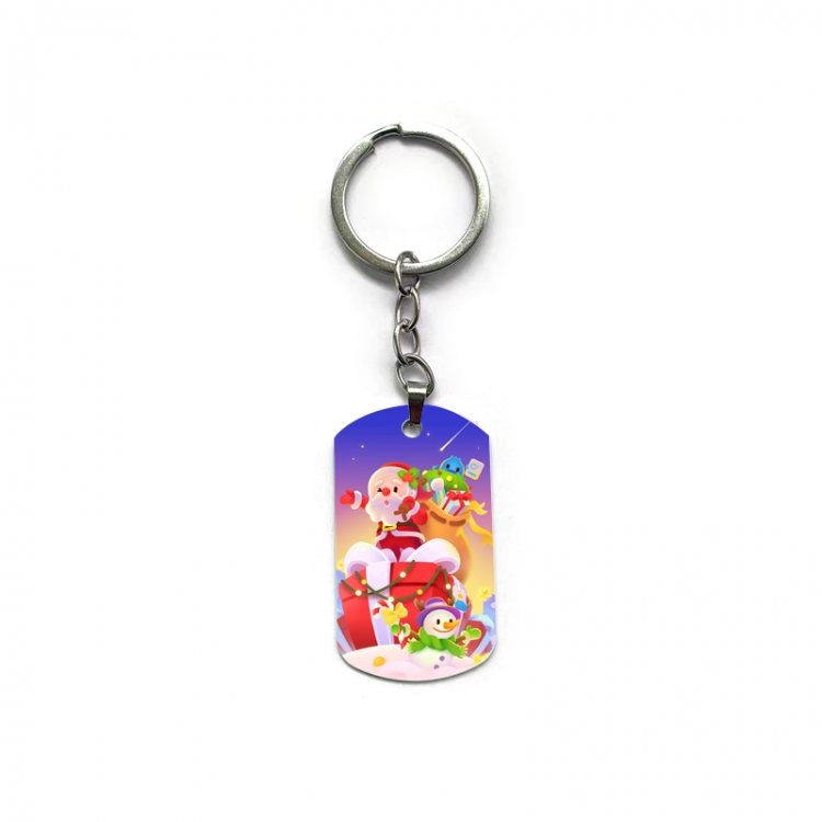 Christmas Anime double-sided full-color printed military brand ring keychain  price for 5 pcs