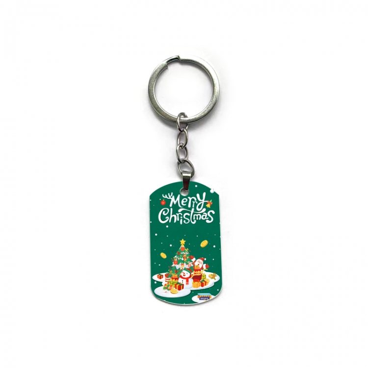 Christmas Anime double-sided full-color printed military brand ring keychain  price for 5 pcs