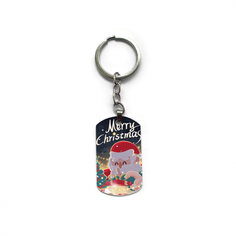 Christmas Anime double-sided full-color printed military brand ring keychain  price for 5 pcs