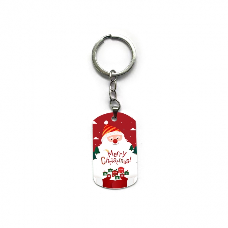 Christmas Anime double-sided full-color printed military brand ring keychain  price for 5 pcs