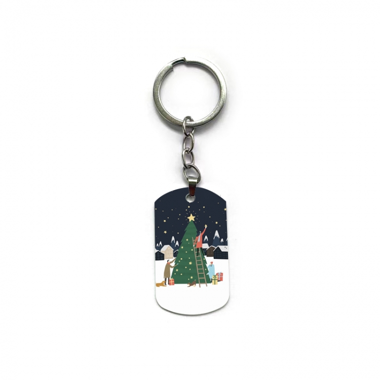 Christmas Anime double-sided full-color printed military brand ring keychain  price for 5 pcs