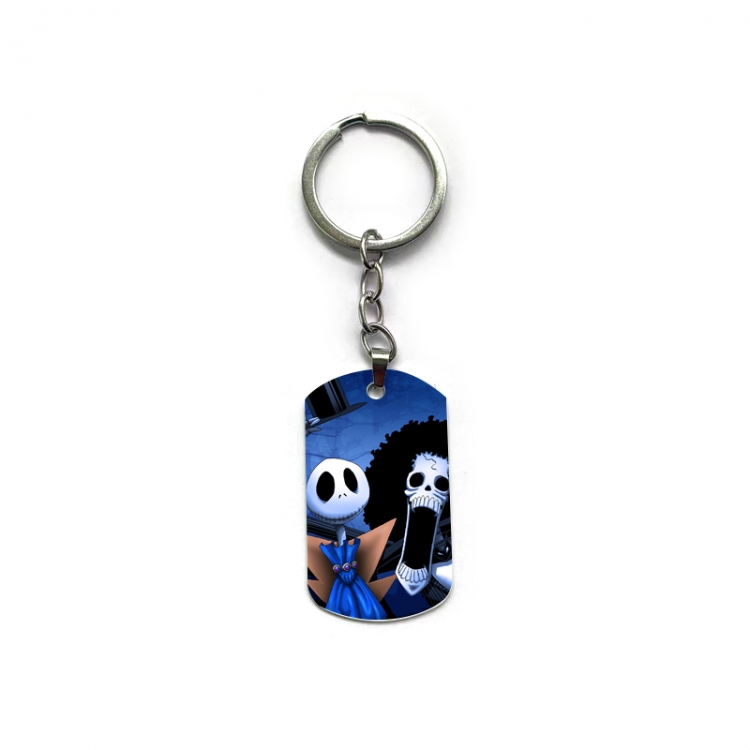 The Nightmare Before Christmas Anime double-sided full-color printed military brand ring keychain  price for 5 pcs