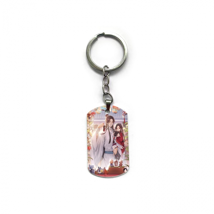 Heaven Official's Blessing Anime double-sided full-color printed military brand ring keychain  price for 5 pcs