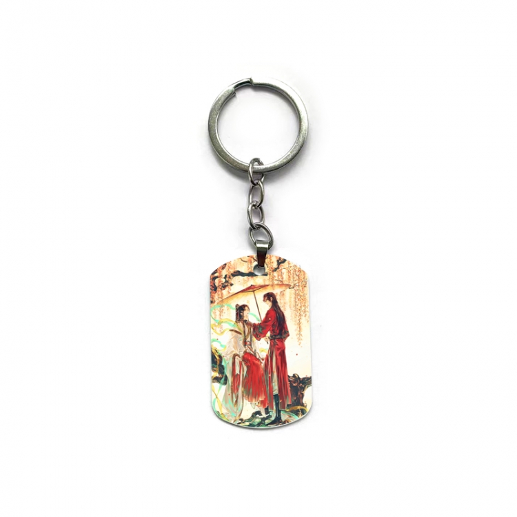 Heaven Official's Blessing Anime double-sided full-color printed military brand ring keychain  price for 5 pcs