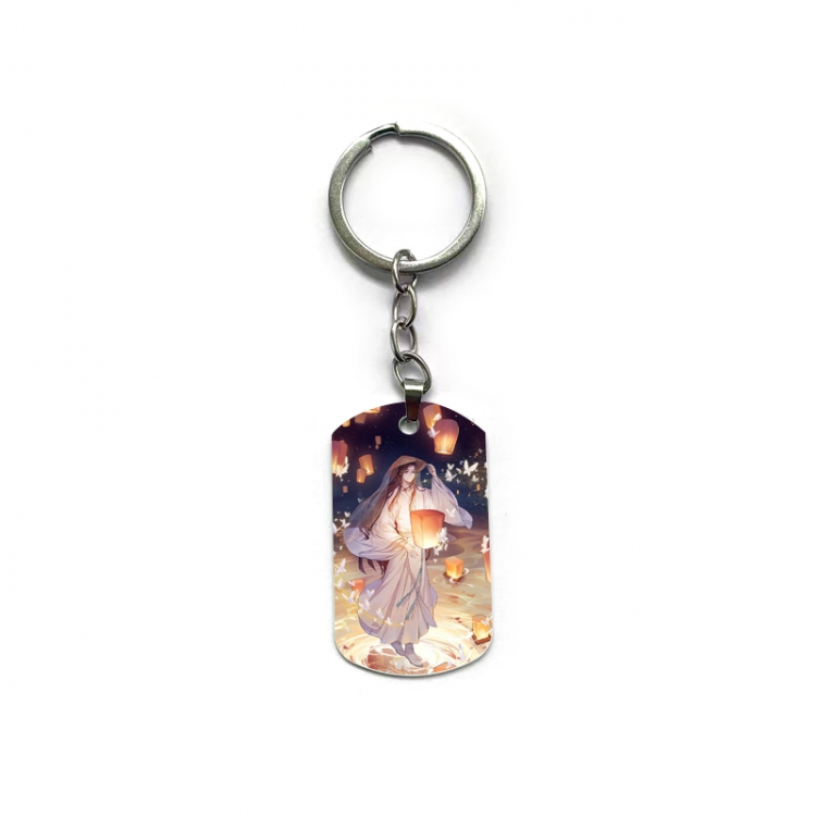 Heaven Official's Blessing Anime double-sided full-color printed military brand ring keychain  price for 5 pcs